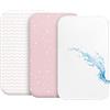 Sweety Fox Lenzuola Next To Me 3-in-1 - Lenzuola Culla Cododo con Angoli (Set da 2) + 1 Coprimaterasso Impermeabile con Elastico 3-in-1-50 x 83 cm - Per Culla Co-sleeping, Lettino - Bimbo e Bimba - Rosa