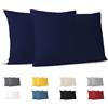Dreamzie Federe Cuscini 30x50 (Set di 2) - Blu Scuro - per i Cuscini 30 x 50 cm - 100% Jersey di Cotone - Federa da Cuscino - Copri Cuscino per Letto - Fodera Protezione per Cuscino