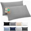 Dreamzie Federa Cuscino 50x70 cm, Set di 2 - Per i Cuscini 50x70cm - Federa da Cuscino - Copri Cuscino per Letto in Microfibra con Cerniera - Oeko-Tex, Grigio