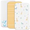Sweety Fox Lenzuola Next To Me 3-in-1 - Lenzuola Culla Cododo con Angoli (Set da 2) + 1 Coprimaterasso Impermeabile con Elastico - 55 x 90 cm - Per Culla Co-sleeping, Lettino - Bimbo e Bimba - Savana
