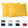 Dreamzie Federe Cuscini 30x50 (Set di 2) - Giallo - per i Cuscini 30 x 50 cm - 100% Jersey di Cotone - Federa da Cuscino - Copri Cuscino per Letto - Fodera Protezione per Cuscino