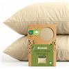 Dreamzie - 100% Cotone Biologico - Federe Cuscino Letto 40x70 cm Cotone Biologico - Set da 2 - Beige - Federe Cuscino Letto 40x70 con Zip - Oeko-Tex