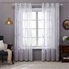 Deconovo Tende Trasparenti in Voile per Interni 140x229 CM, Tende Soggiorno 2 Pezzi Stampate Lineati per Cameretta Bambini Eleganti con Anelli, Bianco-Curve