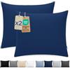 Dreamzie Federa Cuscino 60x60 cm, Set di 2 - Per i Cuscini 60x60cm - Federa da Cuscino - Copri Cuscino per Letto in Microfibra con Cerniera - Oeko-Tex, Blu Scuro