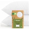 Dreamzie - 100% Cotone Biologico - Federe Cuscino Letto 30x50 cm Cotone Biologico - Set da 2 - Bianco - Federe Cuscino Letto 30x50 con Zip - Oeko-Tex