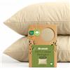 Dreamzie - 100% Cotone Biologico - Federe Cuscino Letto 30x50 cm Cotone Biologico - Set da 2 - Beige - Federe Cuscino Letto 30x50 con Zip - Oeko-Tex