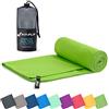 Fit-Flip Asciugamano microfibra - compatto e ultraleggero - asciugamani palestra - il perfetto telo mare grande - ottimale per viaggio, sport e piscina (30x50cm verde)