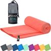 Fit-Flip Asciugamano microfibra - compatto e ultraleggero - asciugamani palestra - il perfetto telo mare grande - ottimale per viaggio, sport e piscina (80x160cm pesca)
