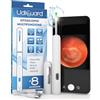 Udivita Otoscopio Pulizia Orecchie Rimozione Cerume con Telecamera 1920p WiFi 3,6mm - UdiGuard Pulitore Orecchie Digitale Adulti Bambini Animali con 6 Luci LED - Compatibile con iPhone iPad Android Bianco