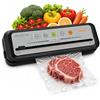 MEGAWISE Macchina Sottovuoto MEGAWISE per Conservazione Alimenti - Sigillatrice Automatica con Aspirazione 80kPa, Taglierina Integrata, Design Compatto - Include Sacchetti e Tubo (bianco sporco)