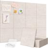 Lifewit Bacheca in feltro adesiva decorativa, Set da 12 Pannelli-120x90 cm, perfetta per appunti e foto in ufficio o casa, 50 puntine incluse, alternativa alla sughero, Beige Avena