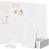 Lifewit Bacheca in feltro adesiva decorativa, Set da 12 Pannelli-120x90 cm, perfetta per appunti e foto in ufficio o casa, 50 puntine incluse, alternativa alla sughero, Grigio Nuvola