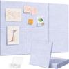 Lifewit Bacheca in feltro adesiva decorativa, Set da 6 Pannelli-90x60 cm, perfetta per appunti e foto in ufficio o casa, 30 puntine incluse, alternativa alla sughero, Viola Pervinca