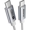 BENFEI Cavo silicone USB C PD 100W 1M [Guscio in alluminio, design intrecciato, antigroviglio], Cavo USB Type C Ricarica Rapida per iPhone 15/15Pro/15Plus/15ProMax MacBook Pro/iPad Pro 2023 Galaxy S23