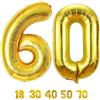 LAC EVERYTHING EVERYWHERE LAC Palloncini 60 Anni Donna o Uomo - Palloncini Dorati 60 Anni Compleanno - Addobbi Oro Festa Anniversario