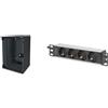 DIGITUS Set: Armadio di rete 9U da 10" + ciabatta PDU a 4 porte // rack da 10" -