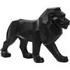 Home Deco Factory, HD1338, Leone Origami Nero - Statua Decorativa in Poliresina - Design Moderno ed Elegante per Interni - Dimensioni: 22 x 36 x 12 cm - Colore: Nero