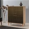 Dmora - Credenza Canopo, Buffet da soggiorno, Madia da salotto, Dispensa da cucina, 95x36h111 cm, Quercia