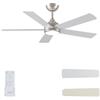 AUTODAY Ventilatore da Soffitto con Illuminazione LED Dimmerabile 24 W, Motore DC Silenzioso 35 W, 132 cm, Ala in Compensato Bicolore, Telecomando con Funzione di Memoria, 6 Livelli di Velocità