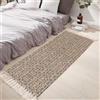 Tomifine Tappeto con nappe, bohémien, lavabile, tessuto, stampato, Tappeti per soggiorno, camera da letto, porta d'ingresso (90x180 cm,Marrone)