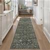 PureCozy Tappeto Corridoio Verde Tappeti 60x240cm Cucina Antiscivolo Lavabile in Lavatrice Moderno Floreale Tapette Camera da Letto Scendiletto Cameretta Ufficio Pelo Corto Lungo Carpet