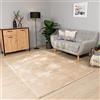 Paco Home Tappeto Salotto Moderno Soggiorno Pelo Corto Lavabile in Lavatrice Monocolore Tappeto Morbido, Dimensione:200 cm Rotondo, Colore:Beige Scuro