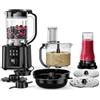 Klarstein Verosteel Robot da Cucina con Frullatore - Robot da cucina multifunzione da 1200 W, ciotola da 2 L, frullatore da 1,75 L, 10 velocità, 6 programmi, spremiagrumi e tritacarne