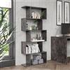 RICOO Libreria scaffale 160 x 70 x 25 cm WM073-BG Scaffalatura con 5 ripiani Grigio cemento