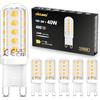DiCUNO Lampadina LED G9 3W, equivalente a 40W alogena, 480lm, Bianco caldo 2700K, Non dimmerabile, Risparmio energetico, Led G9 per camera da letto, Soggiorno e Cucina, 6 Pezzi