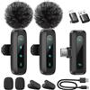 WARM BOX Microfono Lavalier Wireless per iPhone, iPad, Telefoni Android, Microfono Wireless con Riduzione del Rumore, Accoppiamento Automatico, Mute e Riverbero per Vlogging e Registrazione Video