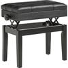 Sgabello per Pianoforte Altezza Regolabile 46-56 cm con Vano Contenitore Nero
