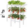 VEVOR Kit di Sistema di Coltivazione Idroponica con Tubi in UPVC a 3 Livelli e 108 Siti con Irrigazione Temporizzata, Tubi Idroponici Ispessiti, per Ortaggi da Interno per Frutta ed Erbe Aromatiche