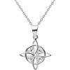 ENTREPLATA Collana in argento sterling 925 da donna con ciondolo a forma di amuleto di magia bianca celtica simbolo magico di protezione gioiello di Wicca nodo della strega