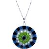 LE GEMME DI VENEZIA Collana Donna Con Pendente Murrina Milefiori Venezia In Vetro Originale Di Murano E Argento 925 Diametro 32N (Colore 17)