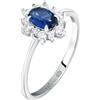 Morellato Anello Donna in Argento 925‰, Zircone Blu, Collezione Tesori - SAIW154012