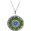 LE GEMME DI VENEZIA Collana Donna Con Pendente Murrina Milefiori Venezia In Vetro Originale Di Murano E Argento 925 Diametro 32N (Colore 13)