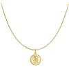 MARLION JEWELS Collana da donna lunga con disegno religioso della Vergine Maria. Collana in argento 925 da donna ideale come regalo. Collane lunghe donna particolari. Gioielli da donna (Placcato oro)