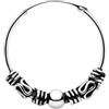 ENTREPLATA Un cerchio in argento 925 stile bali - 1 orecchino creolo piercing unisex fatto a mano da 40 mm - design etnico artigianale in argento sterling - modello 11