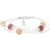 Sospiri Venezia Bracciale Donna Vetro Murano con Perle | Confortevole ed Elegante | Idea Regalo con Scatola Inclusa e Certificato | Per Mamma, Fidanzata, Amica (Argento Rosa-Lilla)