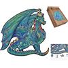 FANTASY PUZZLES Dragon Puzzle In Legno 300 Pezzi L 37x36cm Adult Kids Fantasy