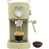 Cecotec Macchina da Caffè Espresso Power Espresso 20 Retro Green Elite. 1100W, 20 bar, Montalatte Orientabile, Braccio Portafiltro con Doppia Uscita e 2 Filtri, 1,25L