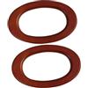 HEALSOPTHY 2 Pezzi Manici Borsa in Legno Ovali con Slot e Ferramenta Resistente per Sostituzione e Fai da Te Maniglie per Borse Artigianali Spiaggia e Uncinetto
