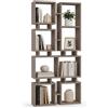 Shally Dogan Libreria a 4 Ripiani Multiscaffale in Legno Design Moderno, Scaffalatura Versatile con Struttura Resistente, Ideale per Soggiorno, Ufficio, Studio, Camera da Letto (Tortora)