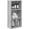 vidaXL Armadio da bagno a muro Sonoma grigia 30 x 16 x 62,5 cm, Mobile bagno moderno, ripiano rettangolare, storage funzionale, soluzione salvaspazio, design elegante