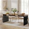 Lailang 180cm Tavolo da Pranzo, Tavolo Rettangolare, Tavolo Soggiorno Moderno, Tavolo da Pranzo Legno, Tavolo Cucina, 180 x 60 x 75 cm, Marrone