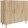 Generico Credenza Rovere Sonoma 90x34x80 cm in Legno Multistrato,Mobili,Armadietti e portaoggetti,Buffet e credenze-812495
