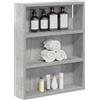 vidaXL Armadio da bagno a muro Grigio Cemento 40 x 10 x 50 cm, Mobile bagno moderno, ripiano rettangolare, storage funzionale, soluzione salvaspazio, design elegante