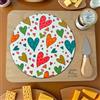 Ingrosso e Risparmio Bomboniera Matrimonio 1 pz Sottopentola Tagliere in Legno Bamboo e Mattonella Tonda in Ceramica Fantasia Cuori Colorati Personalizzabile Idea Anniversario Accessori Cucina Stile