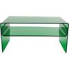 Wiyuer Tavolino in acrilico a 2 livelli, in acrilico, 80 x 50 x 38 cm, verde, per soggiorno, ufficio, come tavolino da caffè