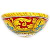 SICILIA BEDDA CAPACI Gerla in Ceramica Caltagirone, L 21 x 12 h cm ca. Decoro Barocco su Fondo Rosso e Verde
